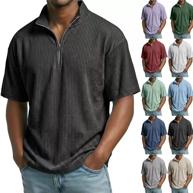 Sommer-Cordhemd mit Stehkragen – Corduroy Button Up Shirt Men Bewertung und Preis