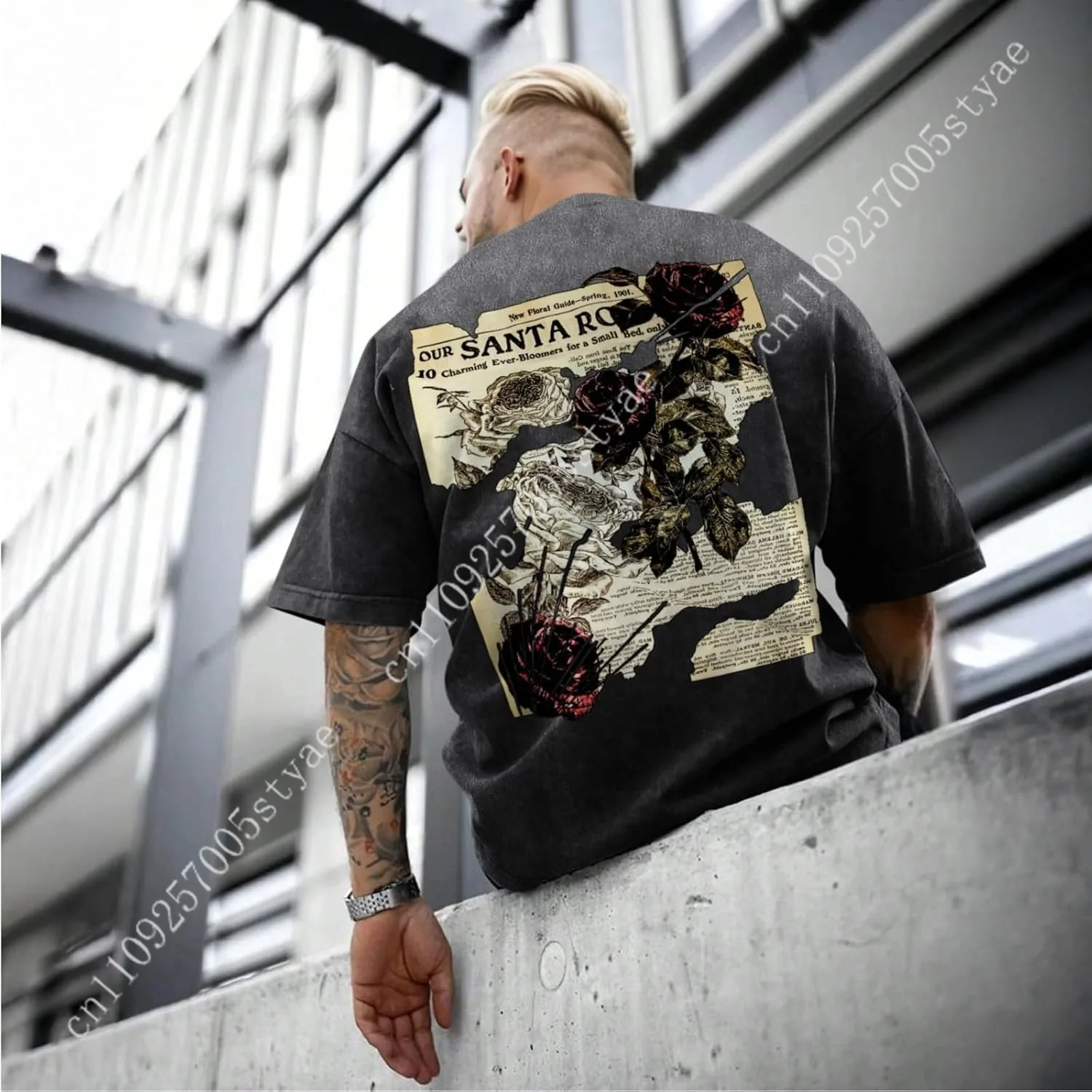 Herren Acid-Wash T-Shirt, Over – Acid Wash Vintage Graphic T Shirt Bewertung und Preis